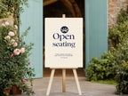 Celestial Swan wedding open seating sign