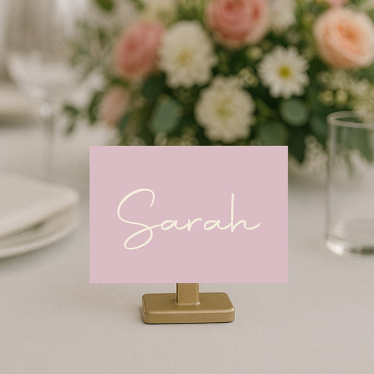 Dusky Pink Wedding Place Cards | Pack of 10 | Flat Design