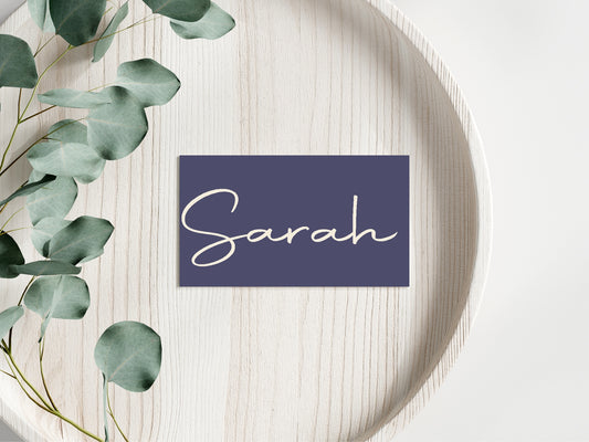 Sapphire Wedding Place Cards | Pack of 10 | Flat Design