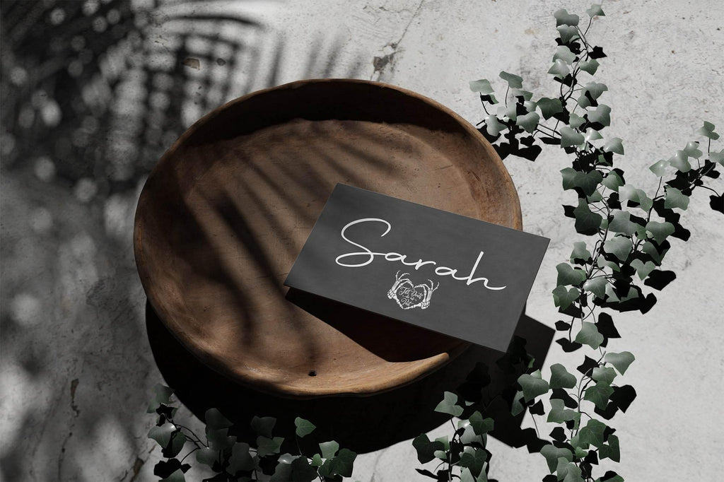 Gothic Wedding Place Cards | Pack of 10 | Flat Design - Larosier Prints