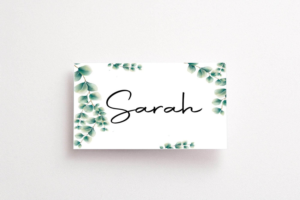 Eucalyptus Wedding Place Cards | Pack of 10 | Flat Design - Larosier Prints