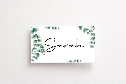 Eucalyptus Wedding Place Cards | Pack of 10 | Flat Design