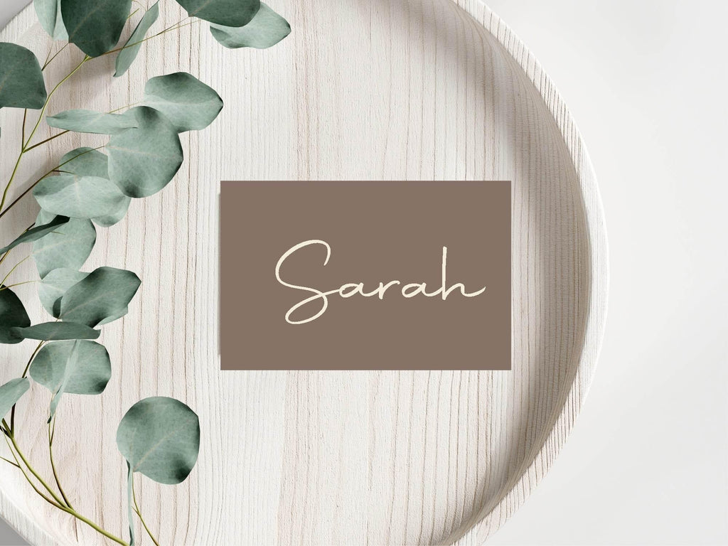 Earth Wedding Place Cards | Pack of 10 | Flat Design - Larosier Prints