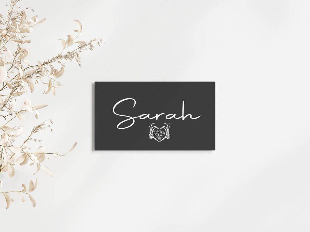 Gothic Wedding Place Cards | Pack of 10 | Flat Design - Larosier Prints