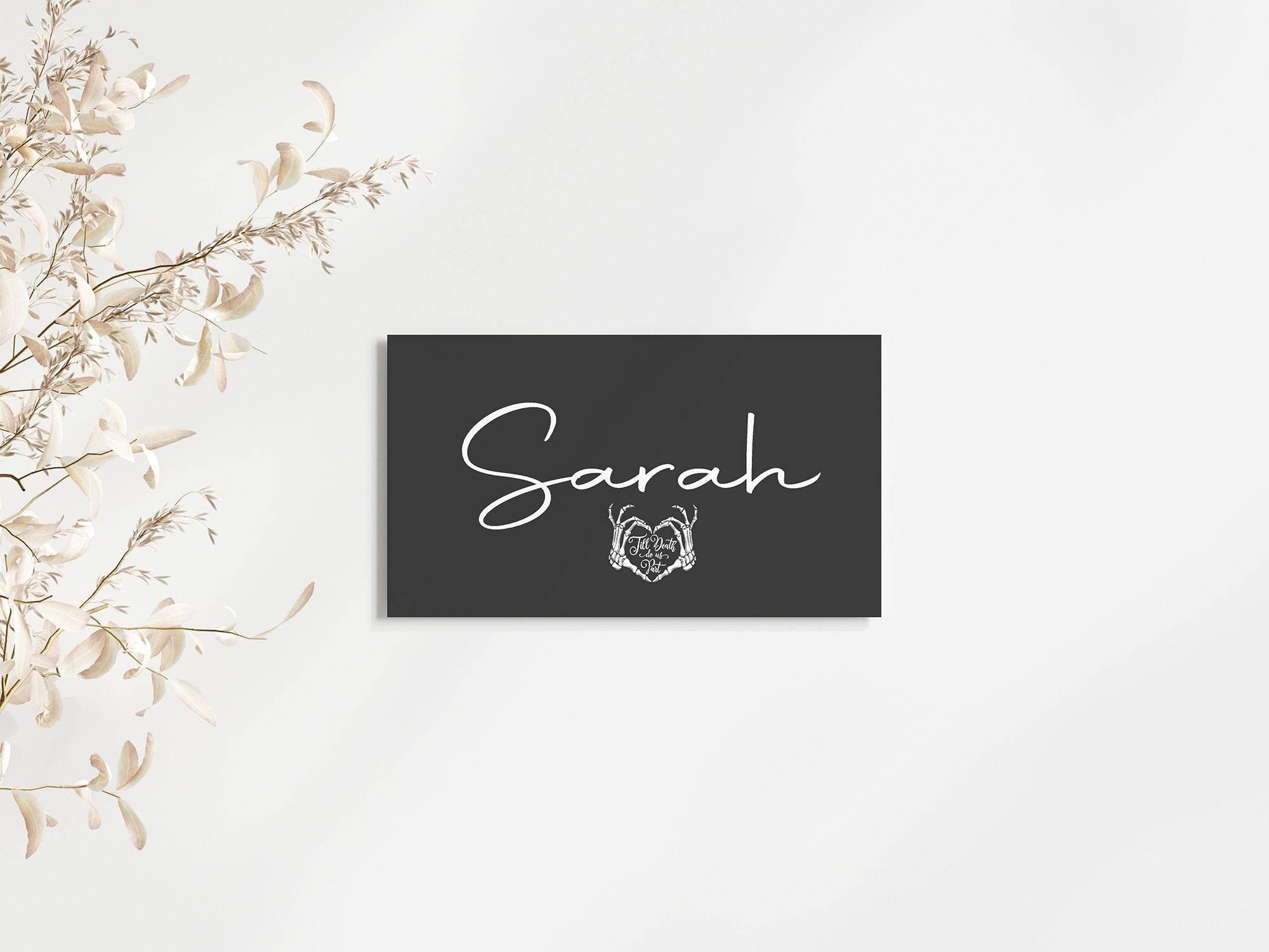 Gothic Wedding Place Cards | Pack of 10 | Flat Design - Larosier Prints