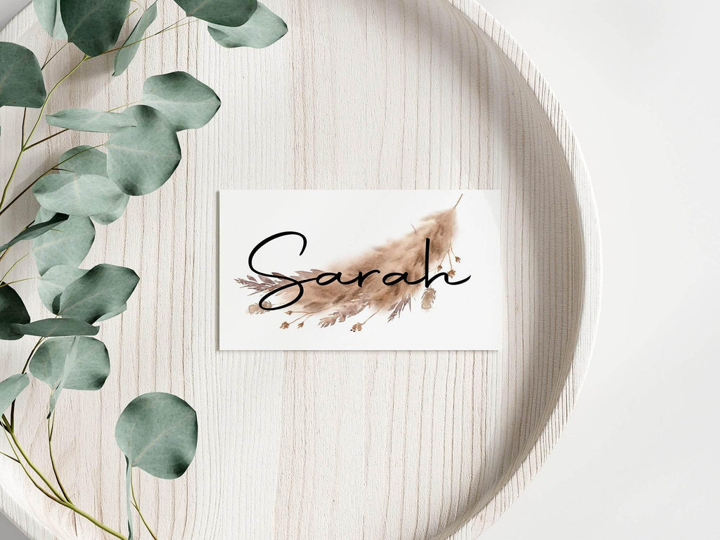 Boho Wedding Place Cards | Pack of 10 | Flat Design - Larosier Prints