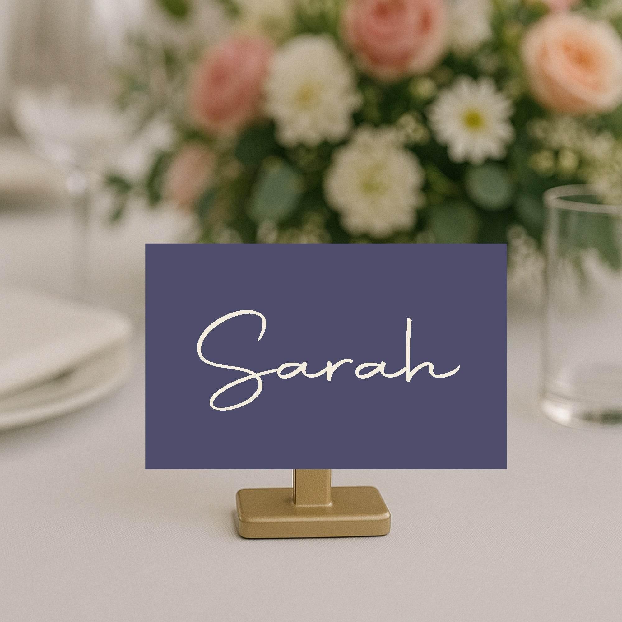 Sapphire Wedding Place Cards | Pack of 10 | Flat Design - Larosier Prints
