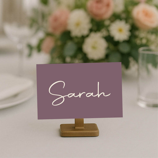 Heather Wedding Place Cards | Pack of 10 | Flat Design