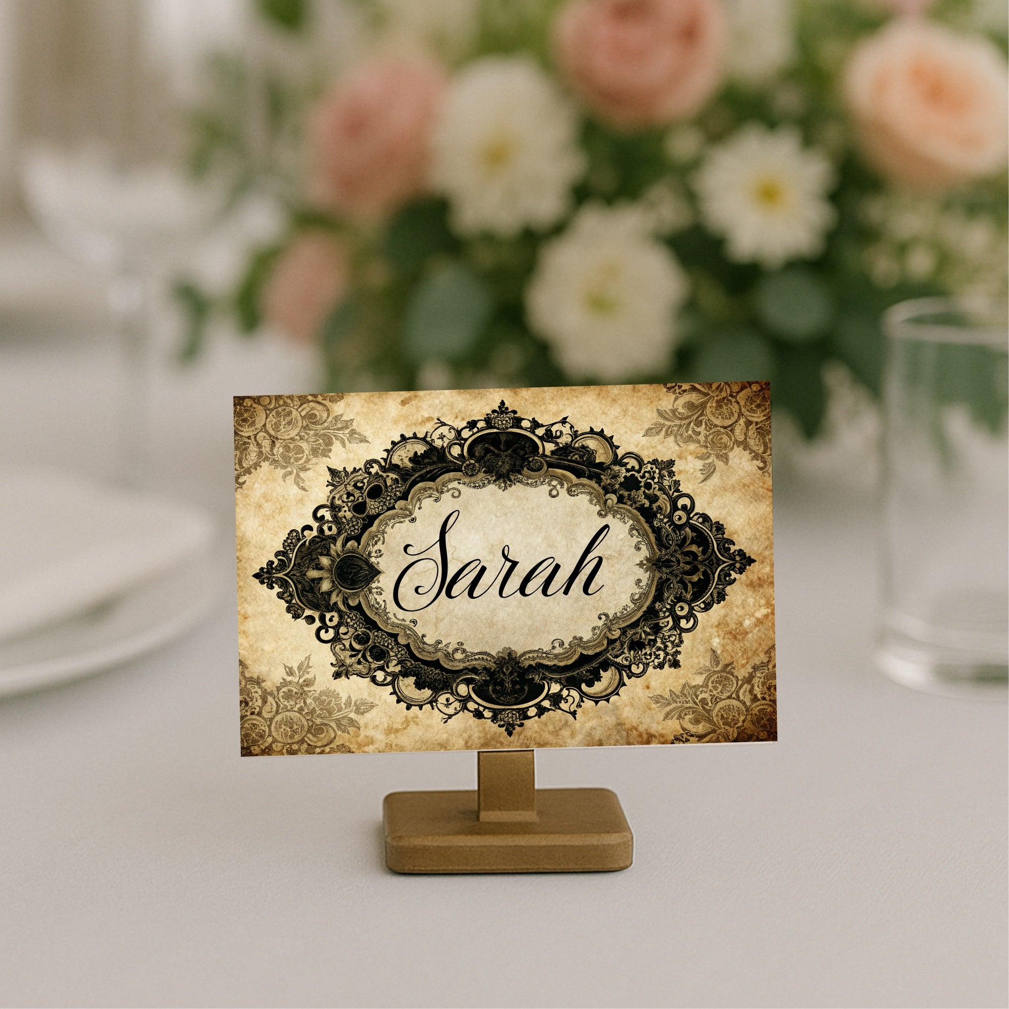 Lace Oval Wedding Place Cards | Pack Of 10