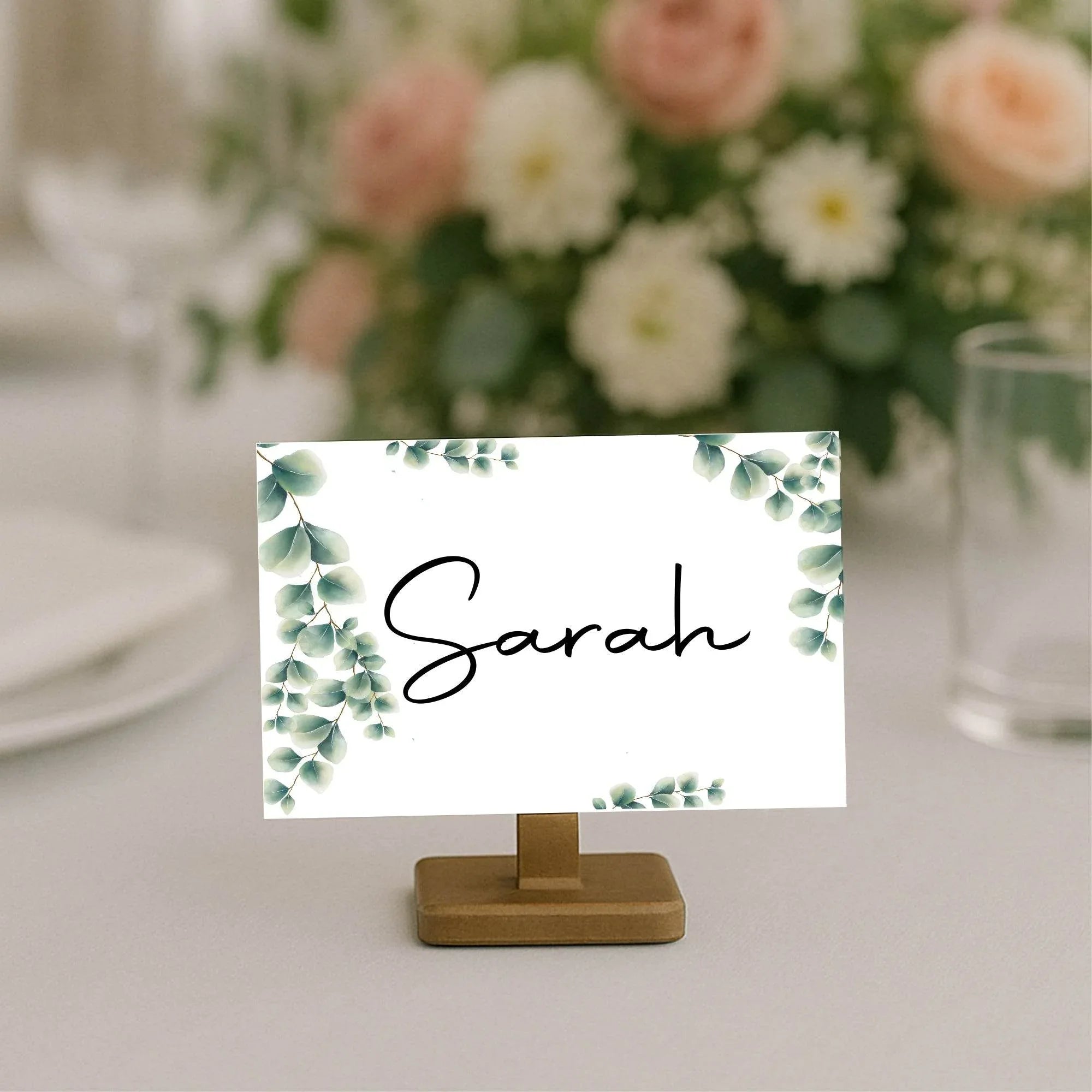Eucalyptus Wedding Place Cards | Pack of 10 | Flat Design - Larosier Prints