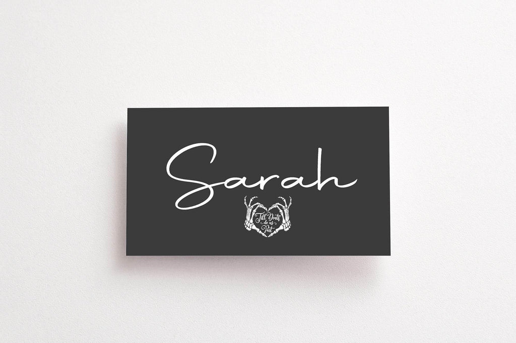 Gothic Wedding Place Cards | Pack of 10 | Flat Design - Larosier Prints