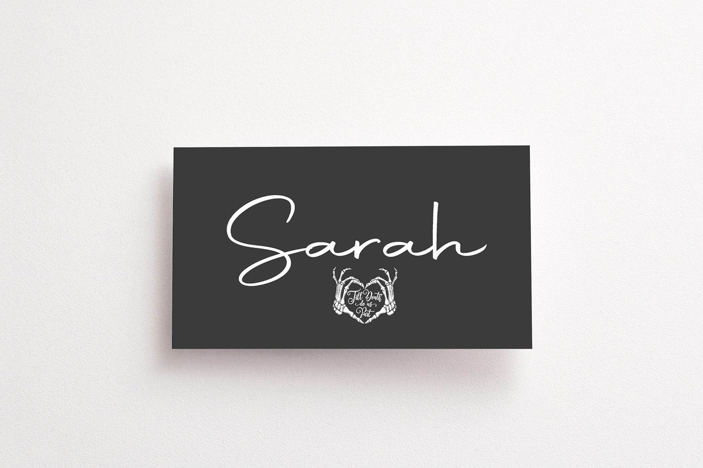 Gothic Wedding Place Cards | Pack of 10 | Flat Design
