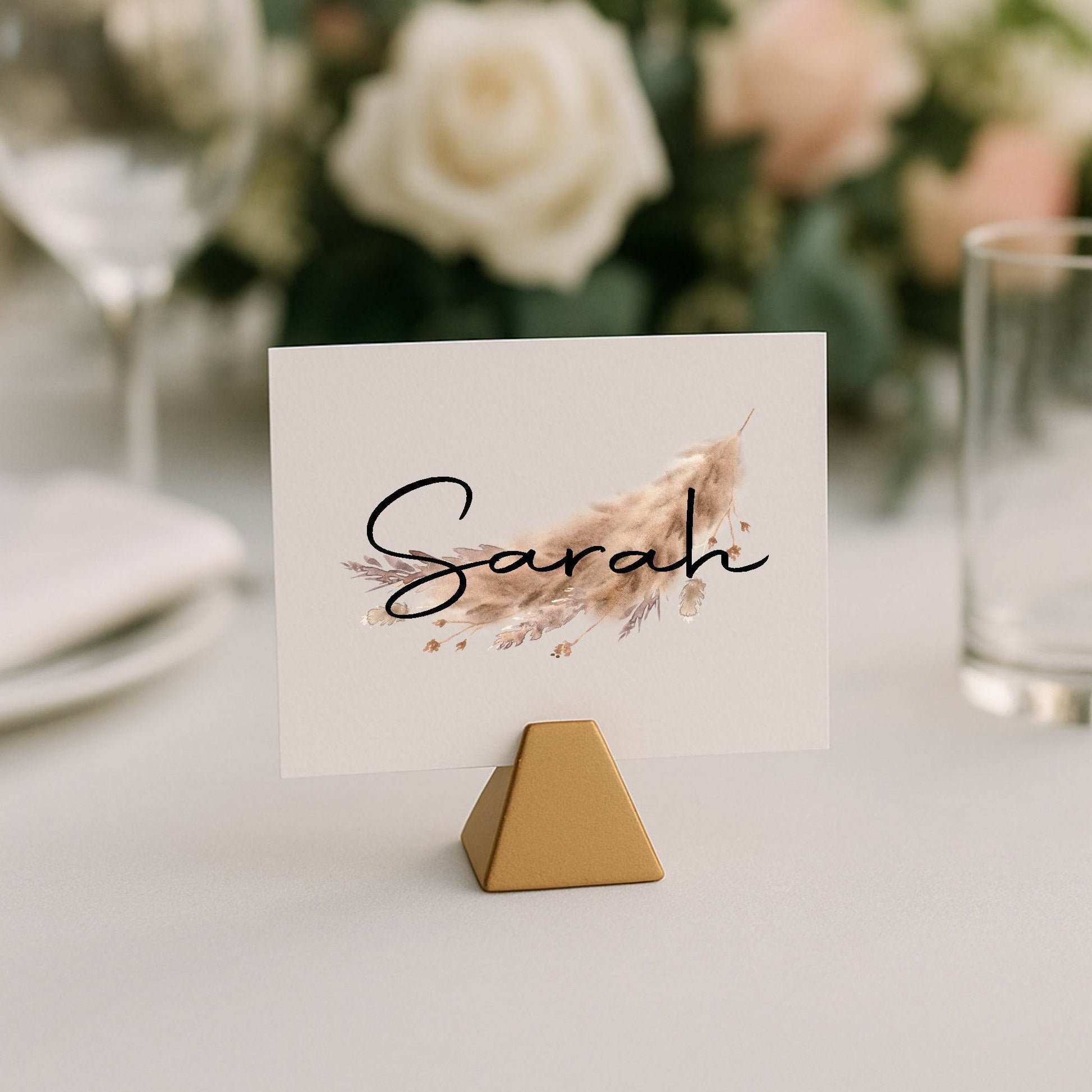 Boho Wedding Place Cards | Pack of 10 | Flat Design