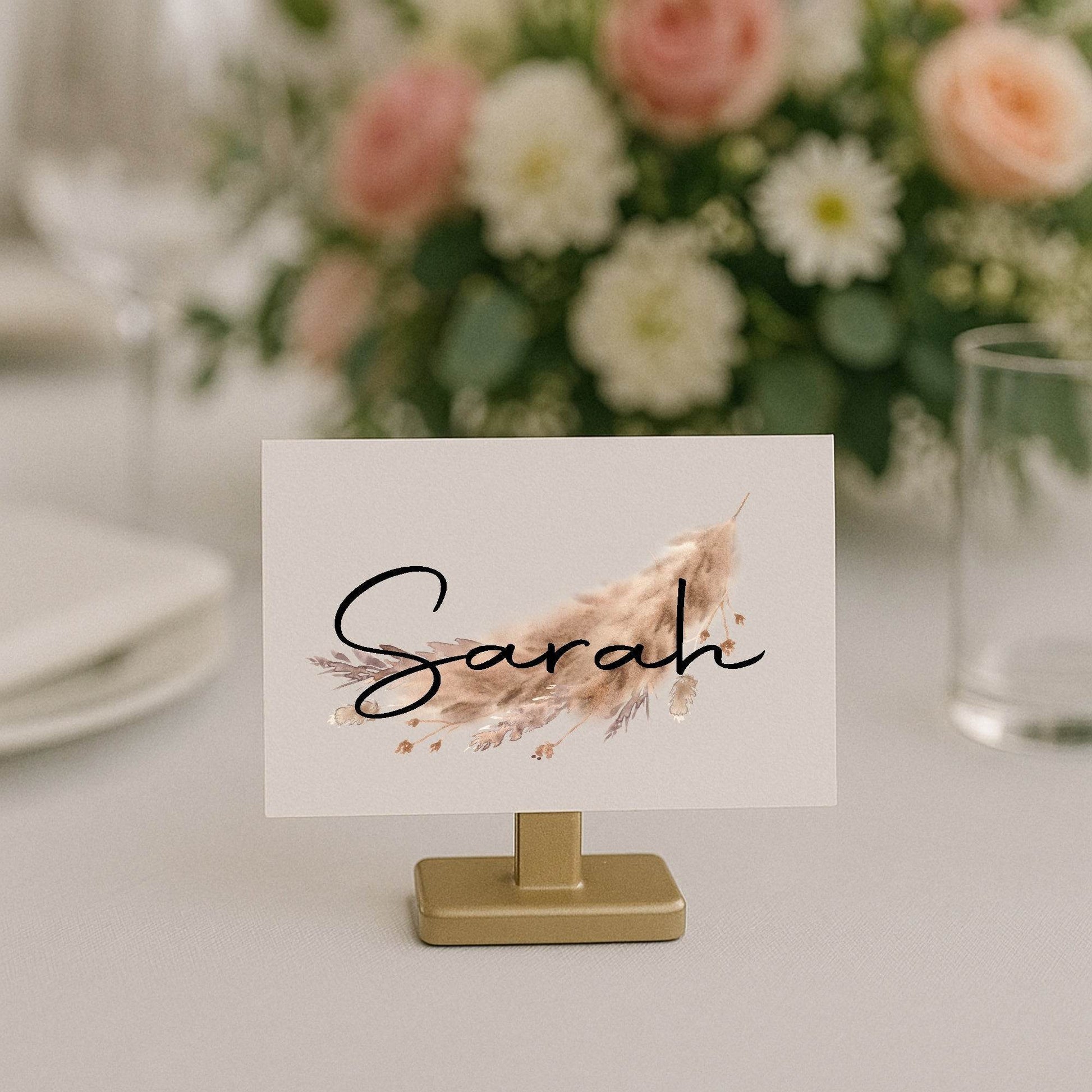 Boho Wedding Place Cards | Pack of 10 | Flat Design