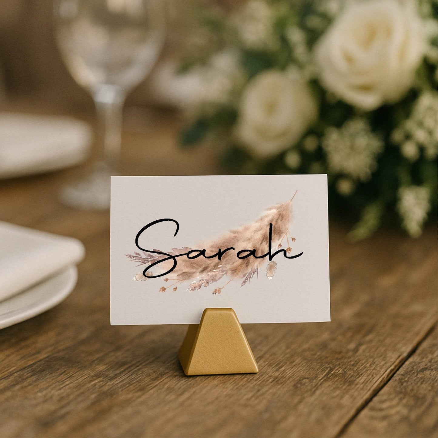 Boho Wedding Place Cards | Pack of 10 | Flat Design