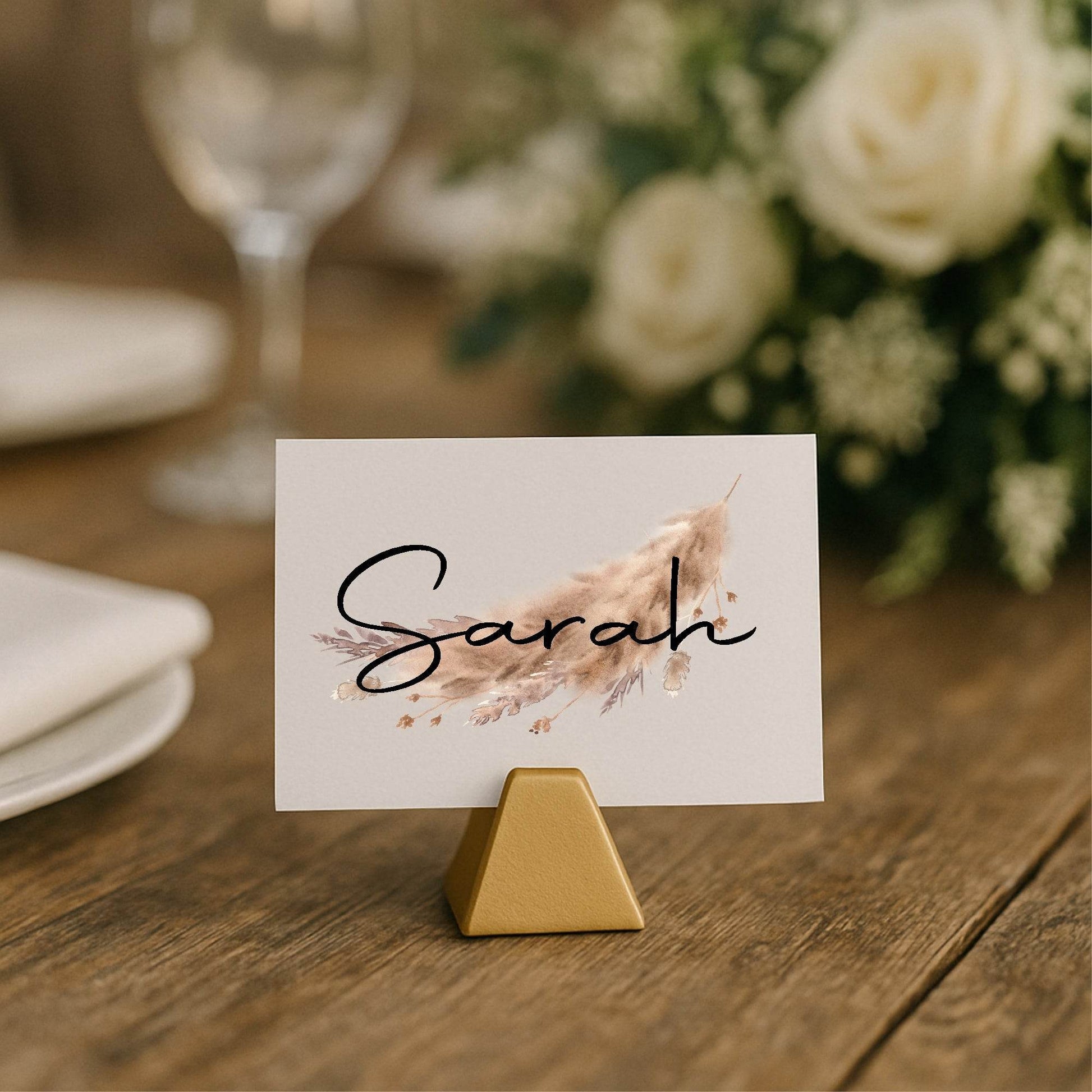 Boho Wedding Place Cards | Pack of 10 | Flat Design
