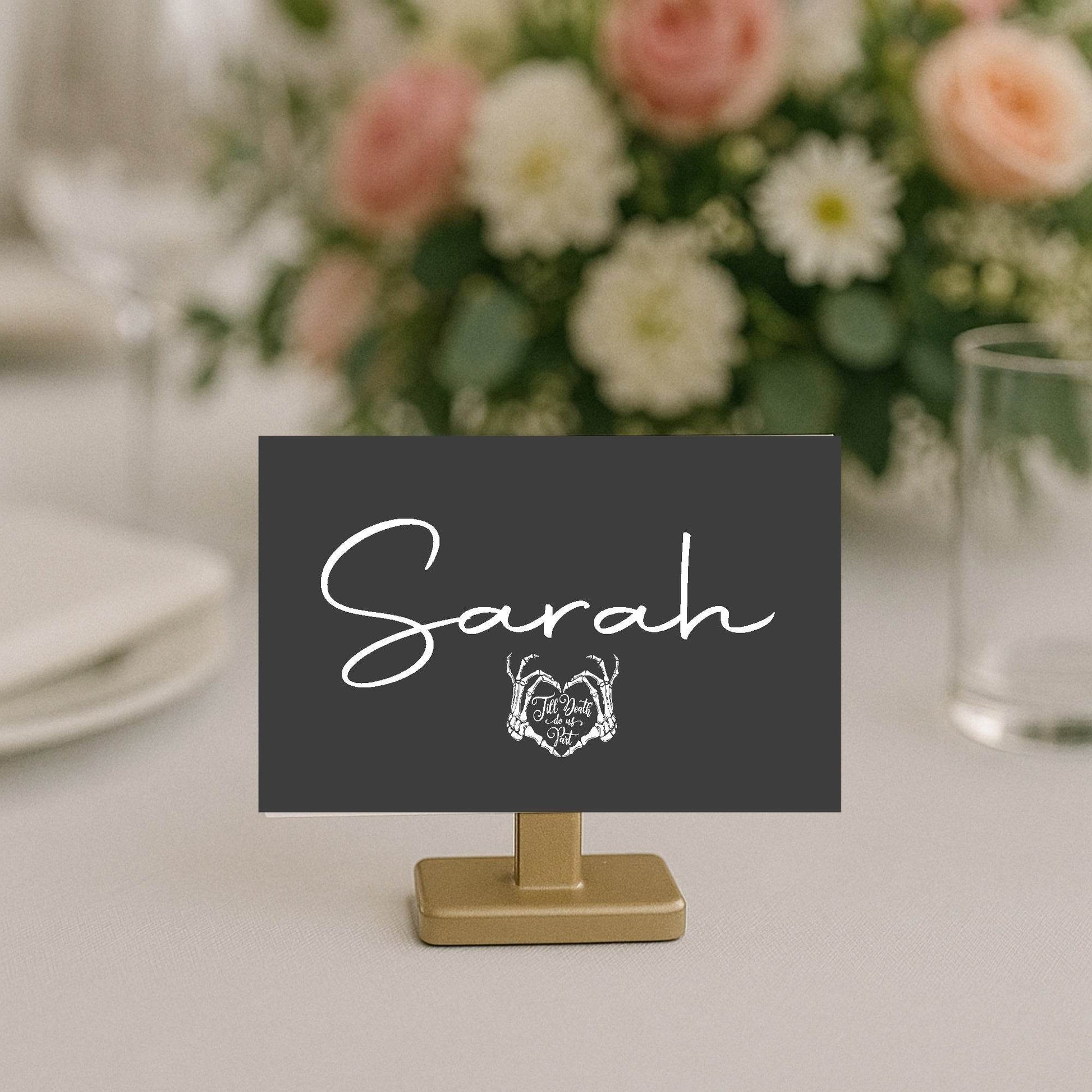 Gothic Wedding Place Cards | Pack of 10 | Flat Design