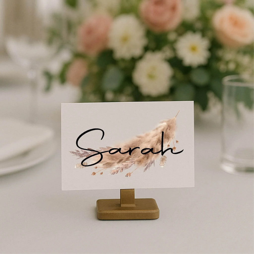 Boho Wedding Place Cards | Pack of 10 | Flat Design - Larosier Prints