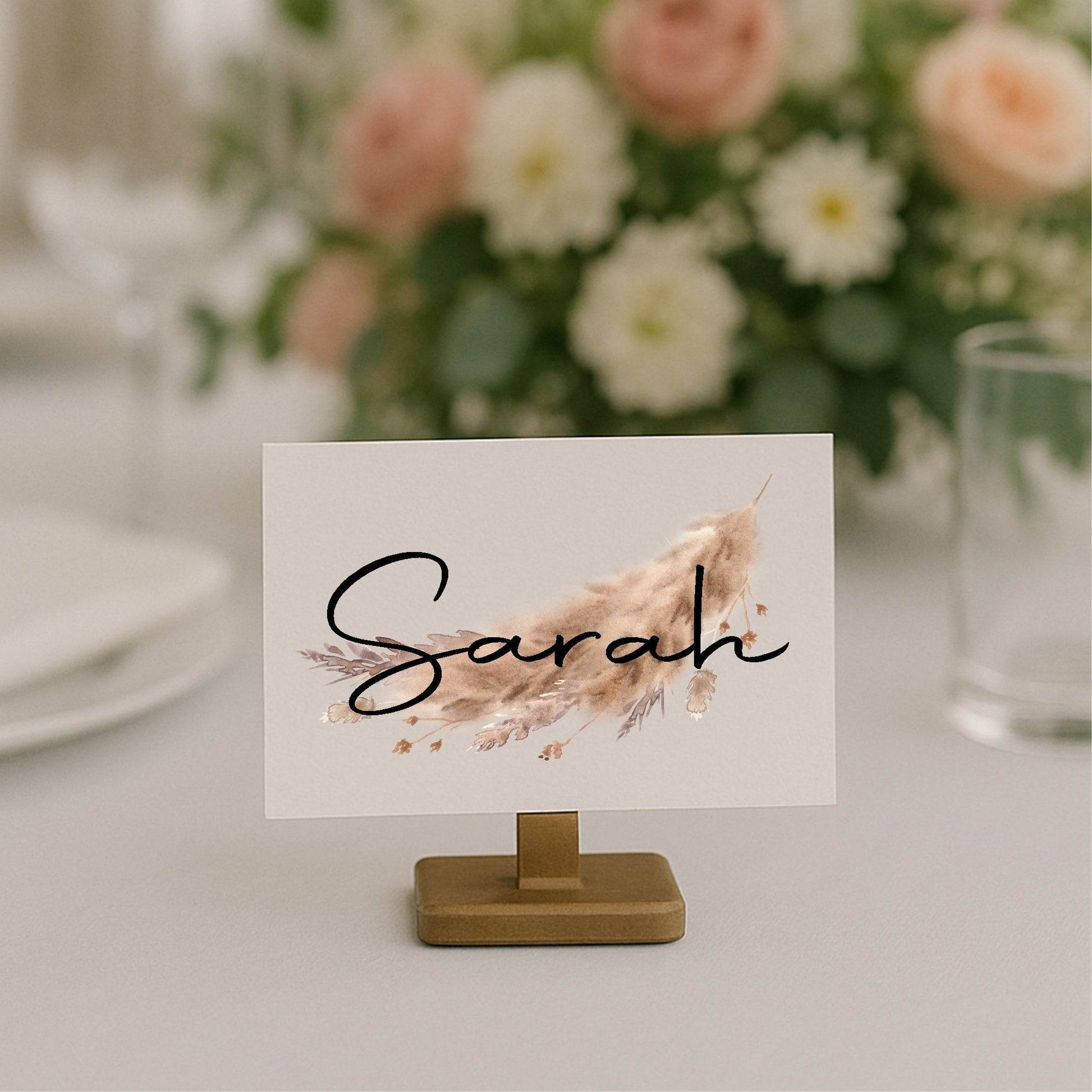Boho Wedding Place Cards | Pack of 10 | Flat Design