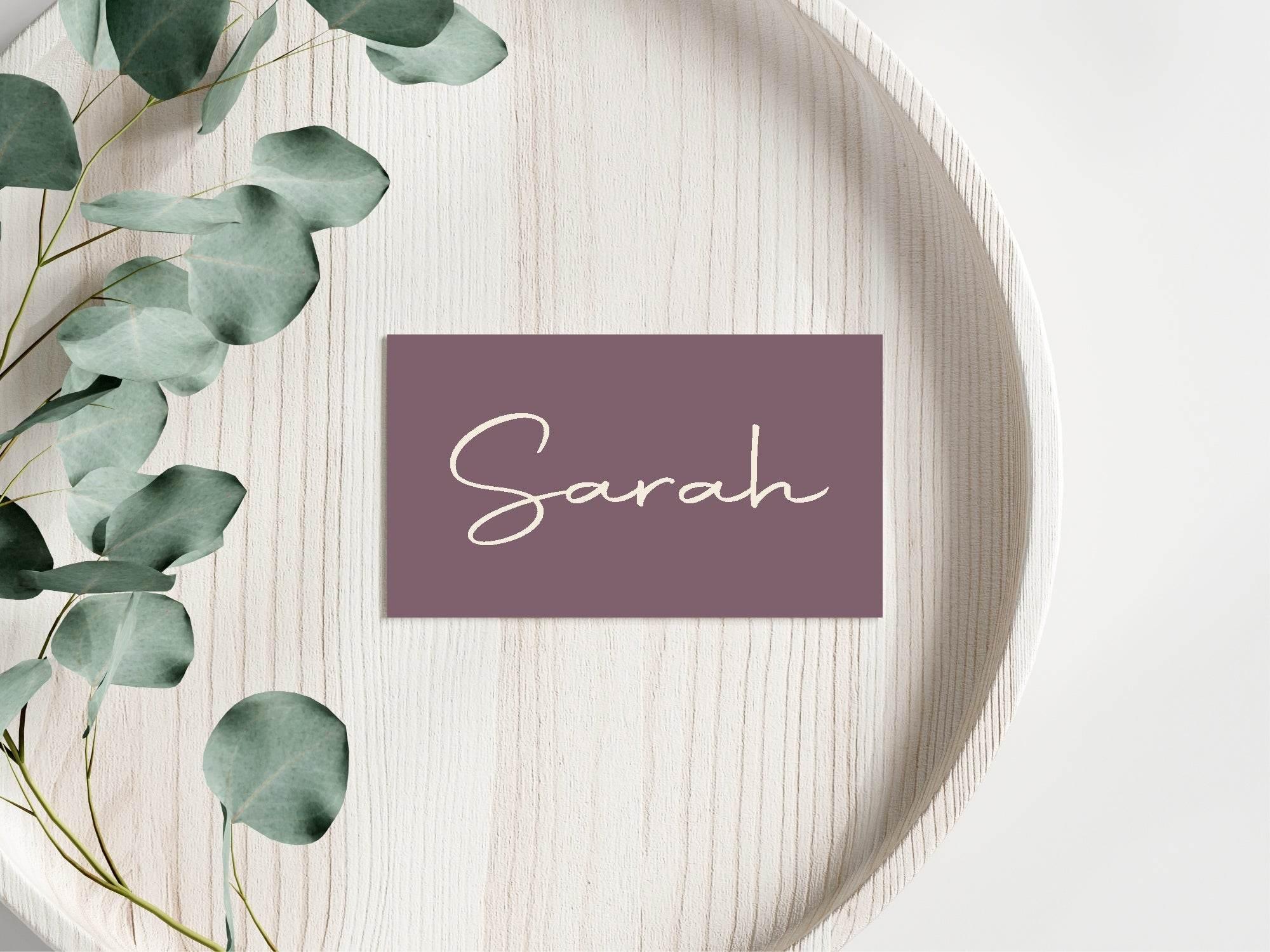 Heather Wedding Place Cards | Pack of 10 | Flat Design - Larosier Prints