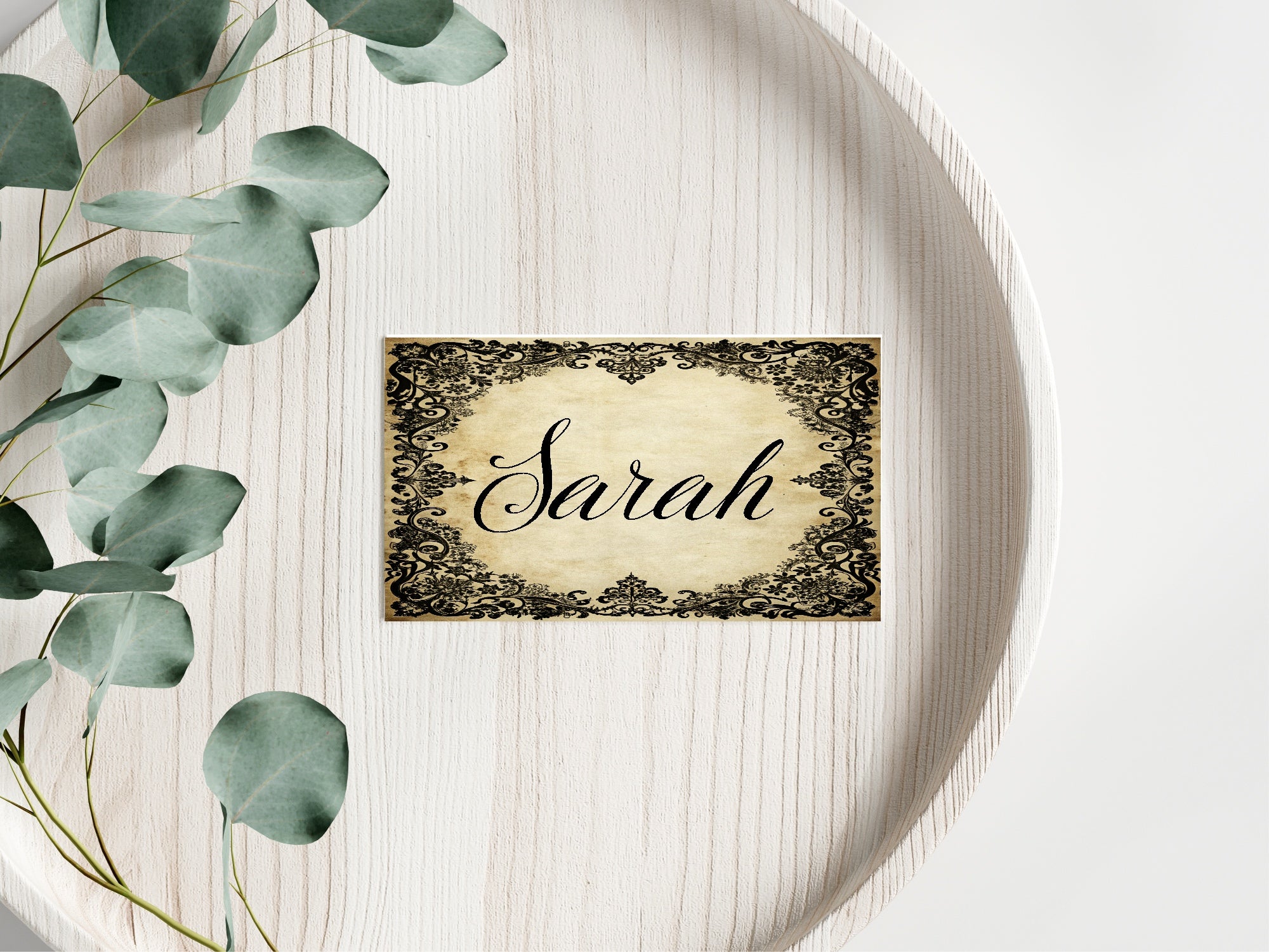 Black Lace Wedding Place Cards | Pack Of 10
