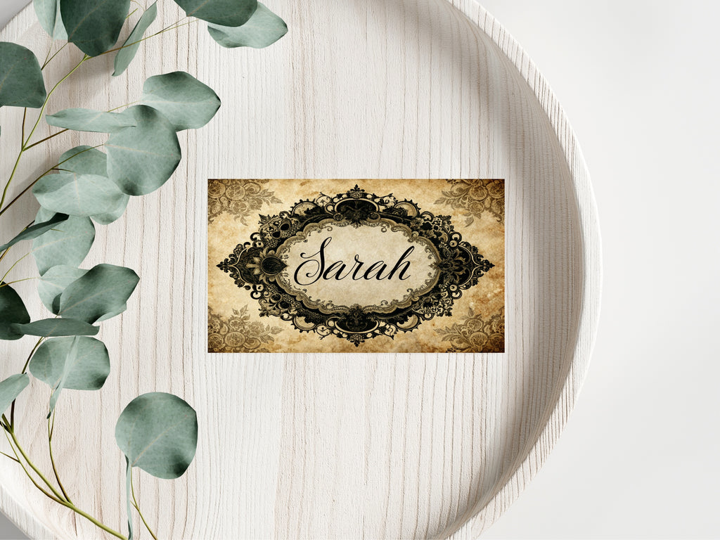 Lace Oval Wedding Place Cards | Pack Of 10