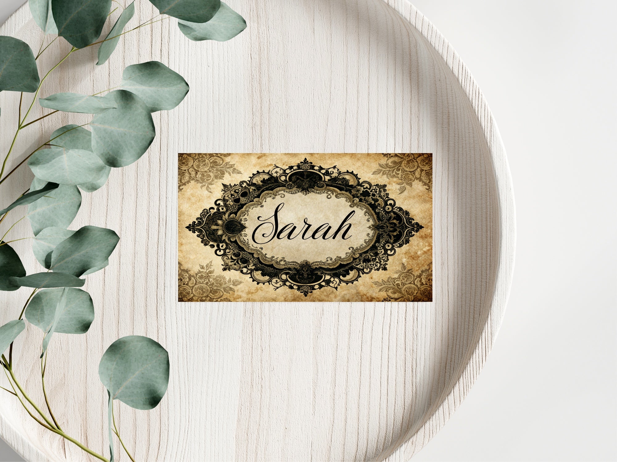 Lace Oval Wedding Place Cards | Pack Of 10