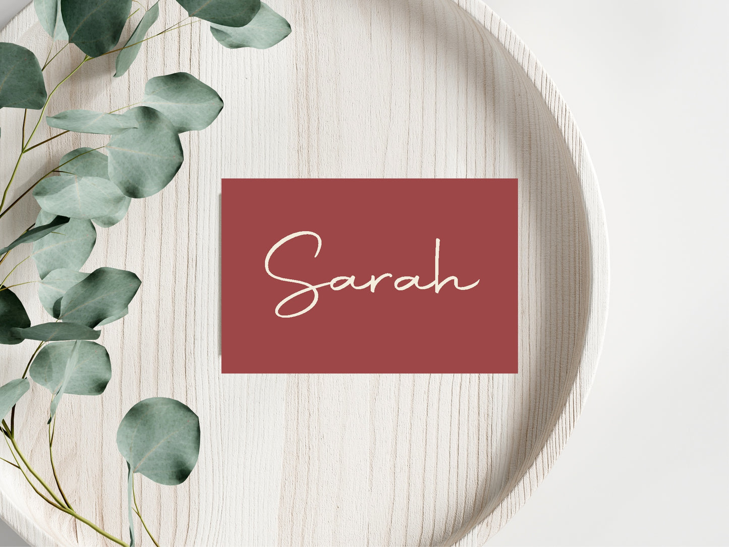 Rosewood Wedding Place Cards | Pack of 10 | Flat Design
