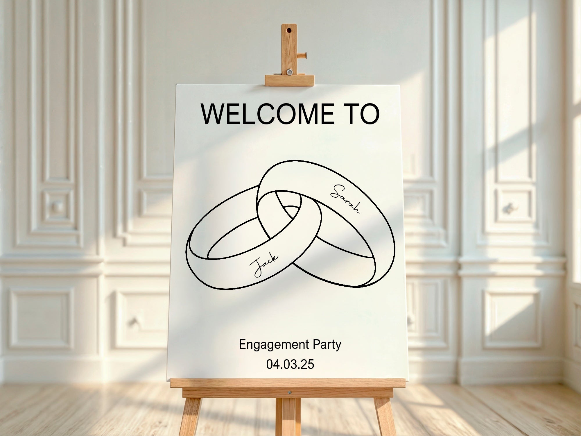 Wedding Bands Engagement Party Invitations | Personalised | Pack of 10
