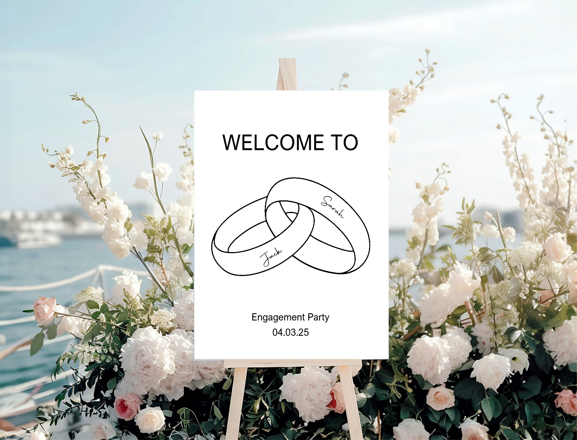 Wedding Bands Engagement Party Invitations | Personalised | Pack of 10