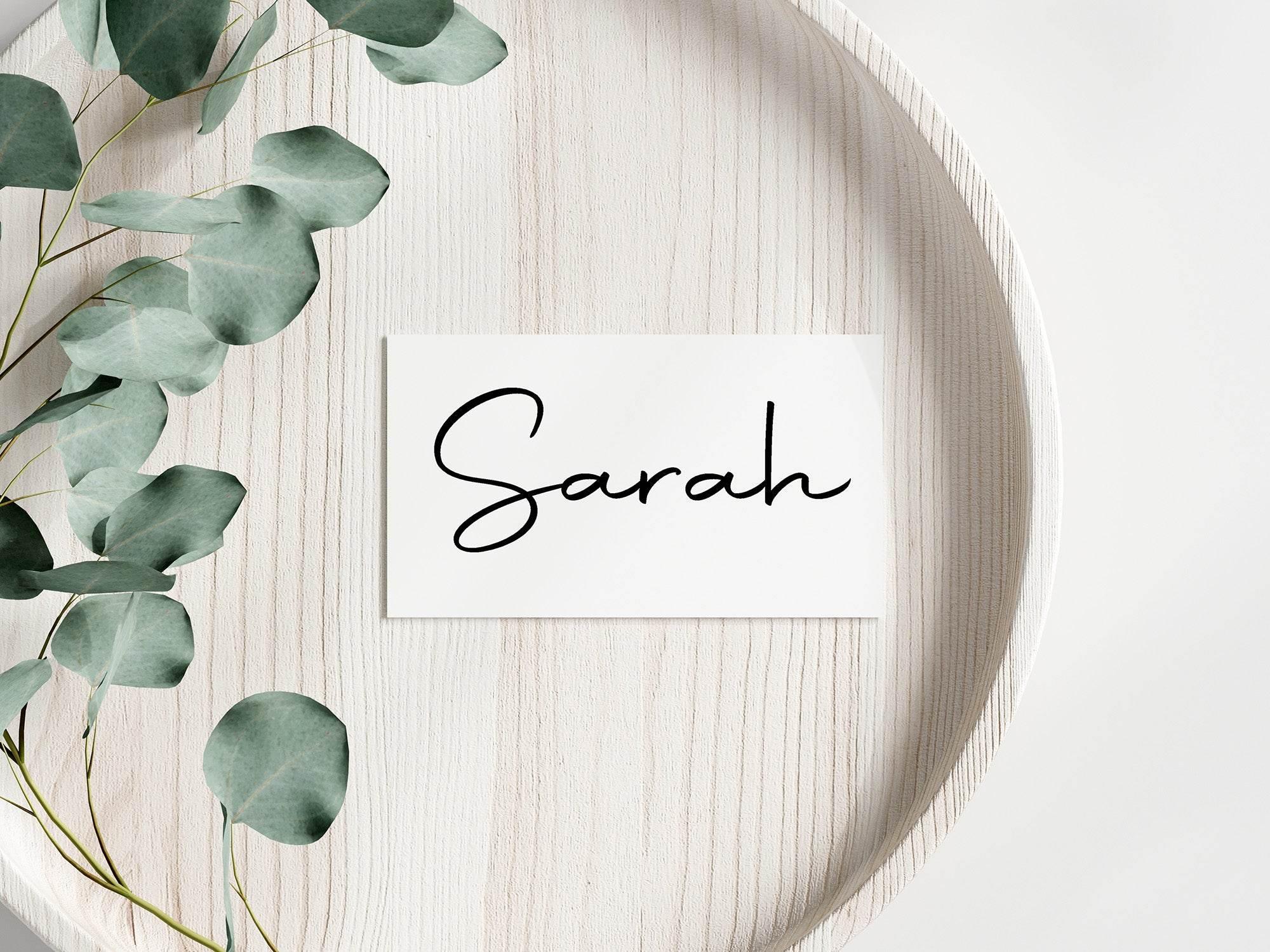Minimalist Wedding Place Cards | Pack of 10 | Flat Design - Larosier Prints