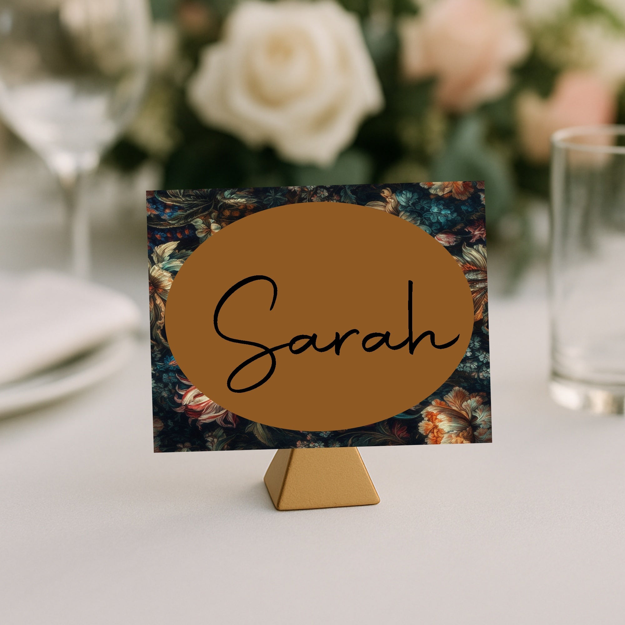 Moody Floral Wedding Place Cards | Pack Of 10