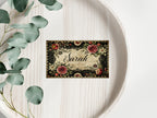 Gothic Floral Wedding Place Cards | Pack Of 10