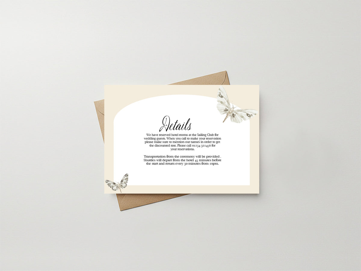 Dark Romance Vintage Moth Enclosure & Details Cards | Pack of 10 | 2021