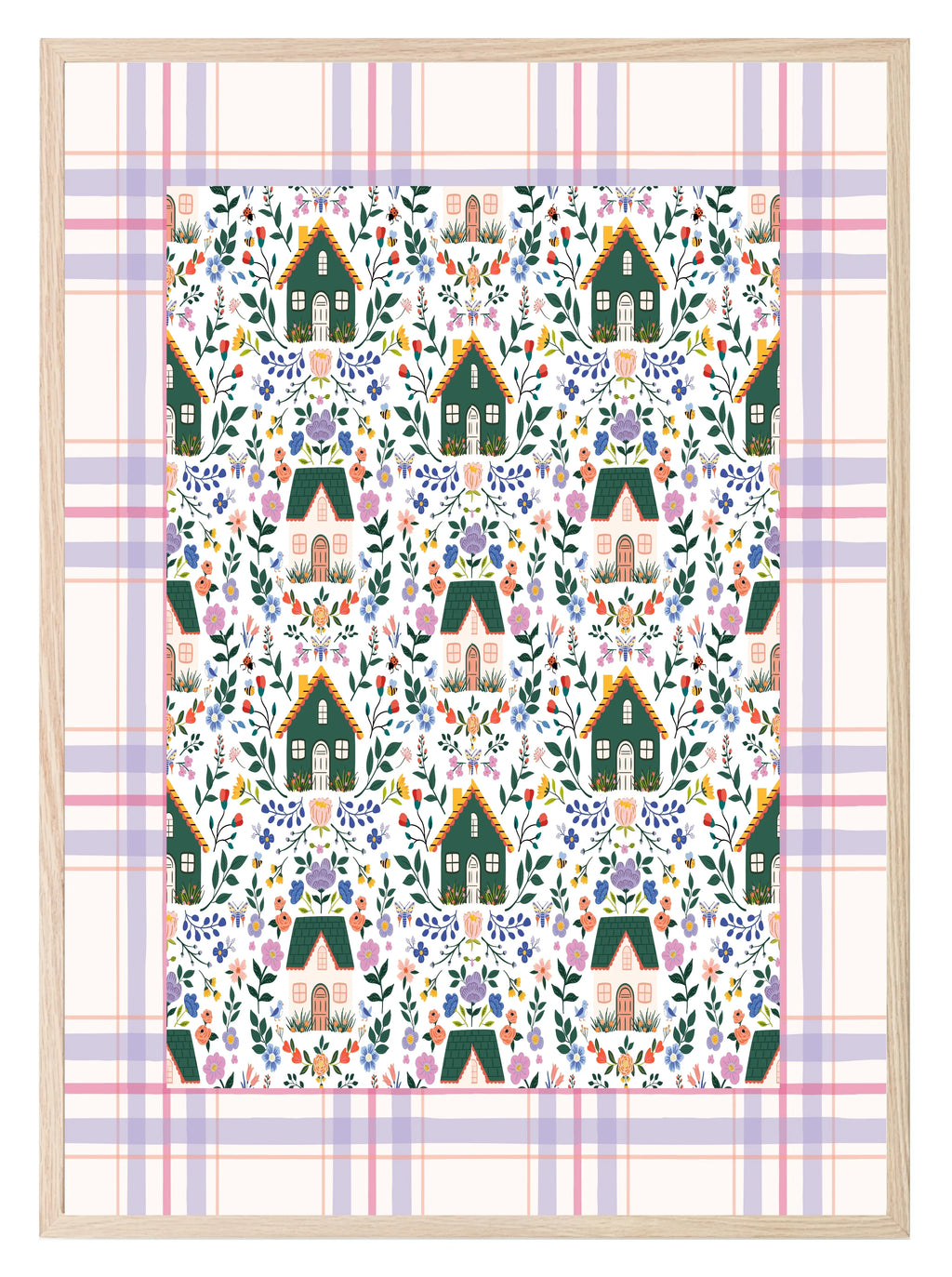 Floral Country Home Pattern Print | Botanical Design - Larosier Prints