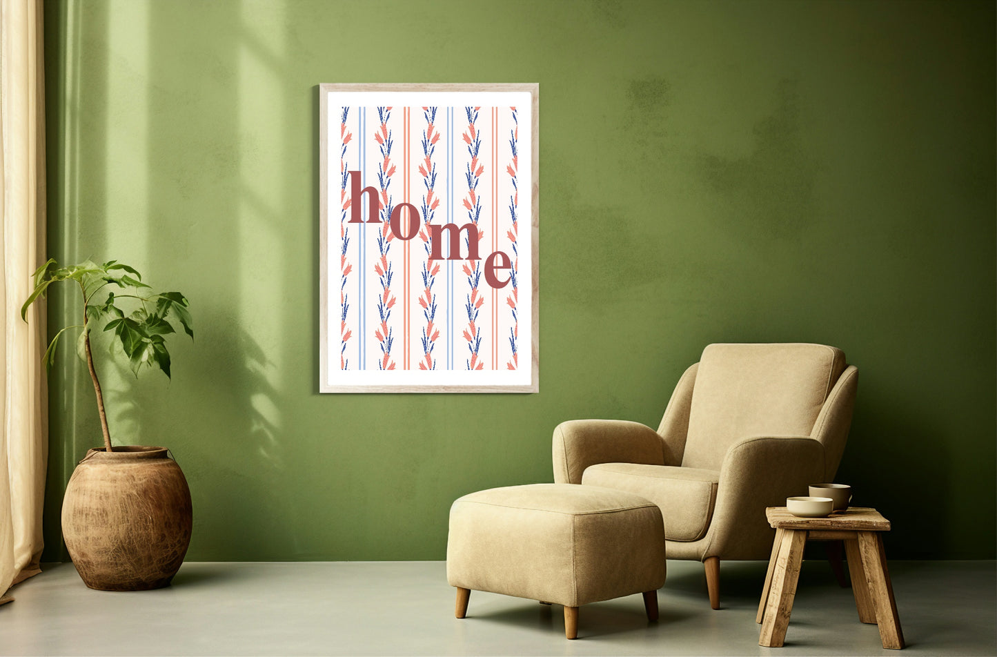 Home Print | Floral Pattern Background | Cosy Wall Art