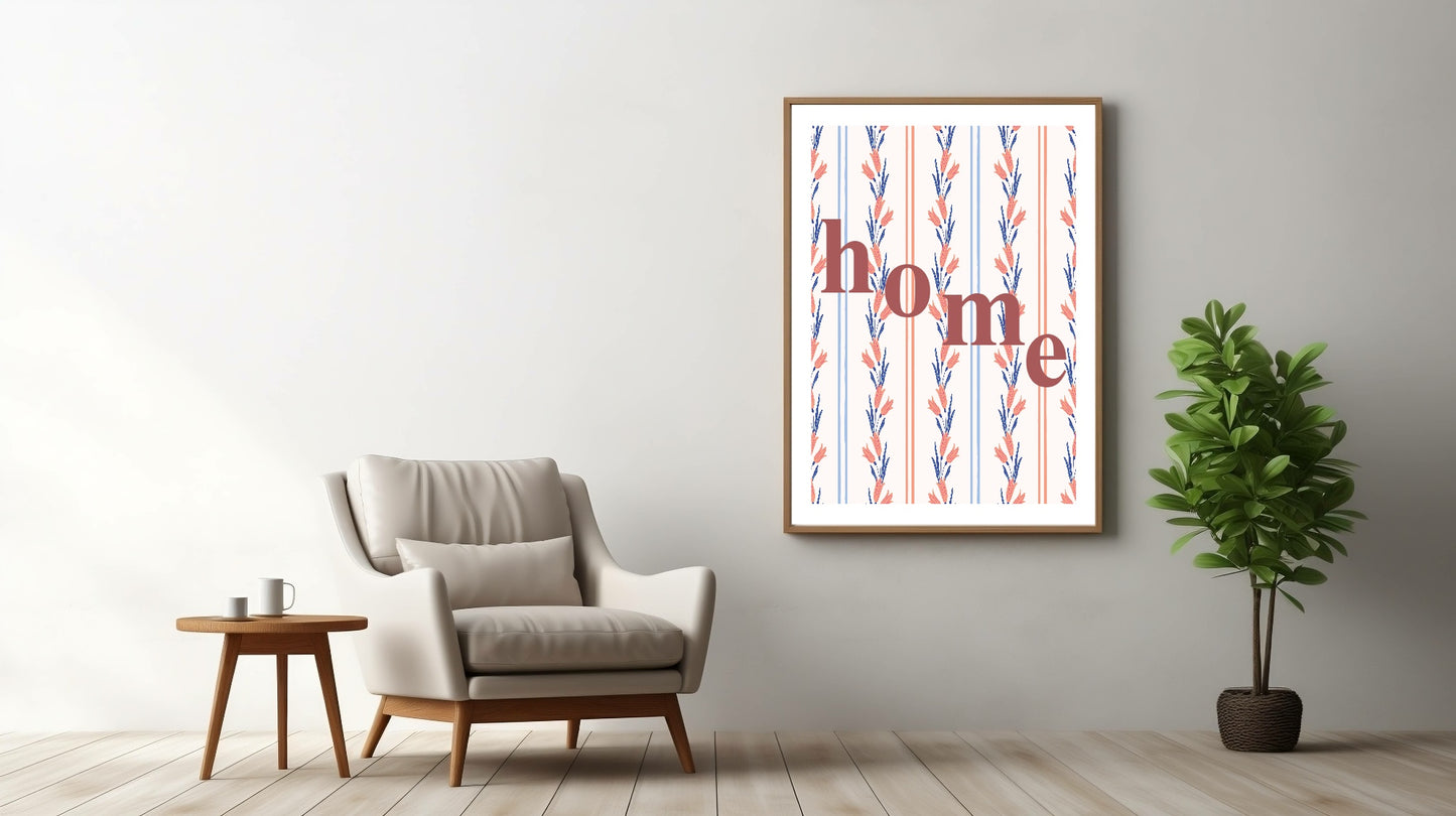 Home Print | Floral Pattern Background | Cosy Wall Art
