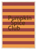 Pumpkin Spice Club Print | Autumnal Wall Art | Red & Orange Stripes - Larosier Prints
