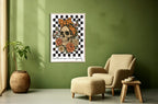 Tis The Season To Be Spooky Print | Floral Skull Art | Halloween Wall Décor - Larosier Prints
