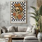 Tis The Season To Be Spooky Print | Floral Skull Art | Halloween Wall Décor - Larosier Prints