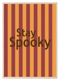 Stay Spooky Print | Halloween Wall Art | Red & Orange Stripes - Larosier Prints