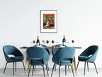 Ghost Diner Print | Cute Halloween Wall Art | Spooky Retro Design - Larosier Prints