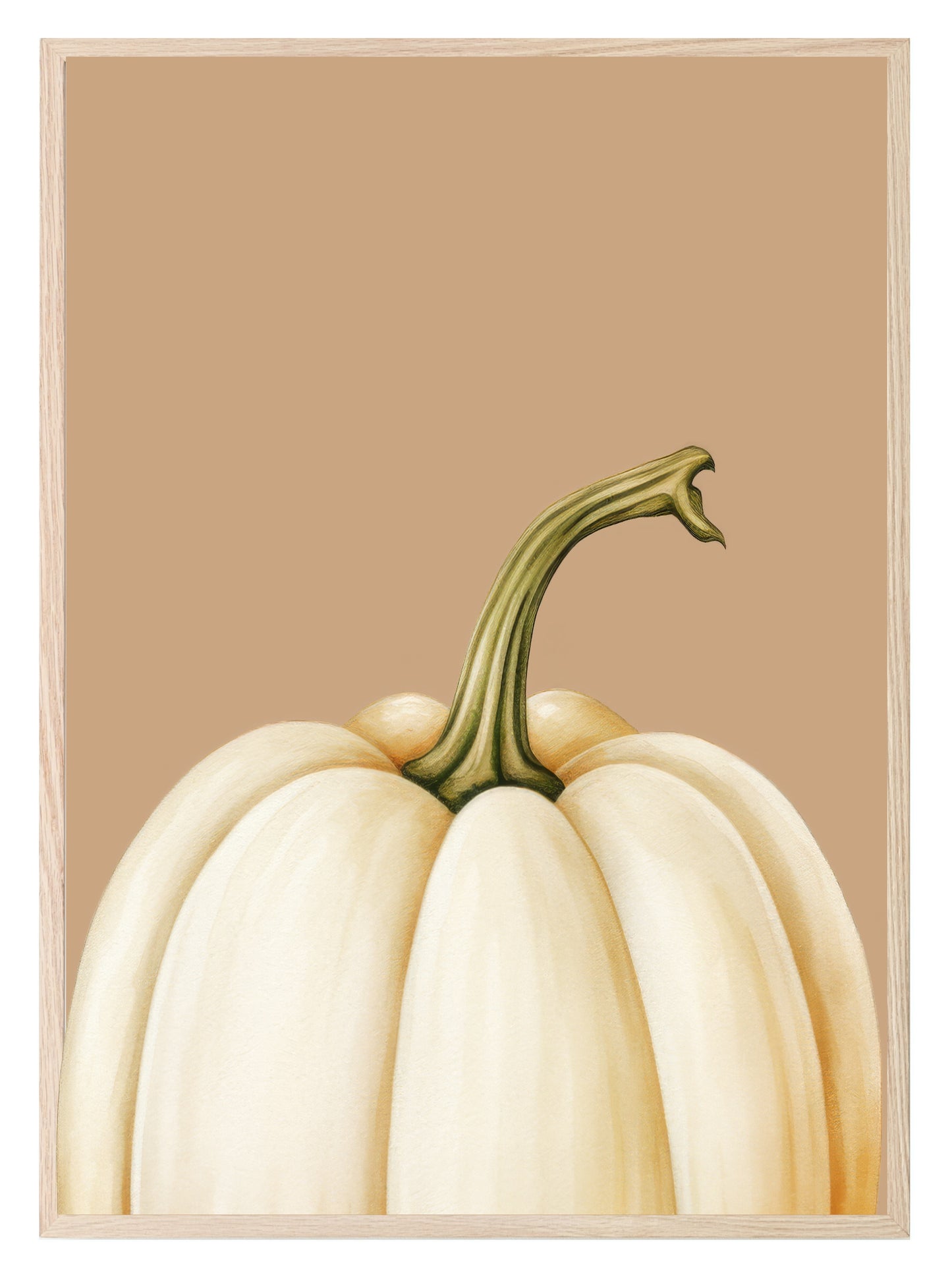 White Pumpkin Print | Autumn Wall Art