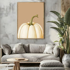 White Pumpkin Print | Autumn & Winter Wall Art - Larosier Prints