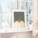 White Pumpkin Print | Autumn & Winter Wall Art - Larosier Prints