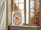 Pumpkin Kisses and Halloween Wishes Print | Pink & Beige Stripes - Larosier Prints