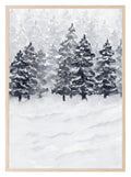 Winter Trees Print | Nature Wall Art | Cosy Seasonal Print - Larosier Prints