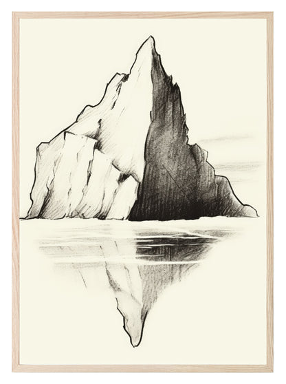 Mountain Reflection Print | Beige