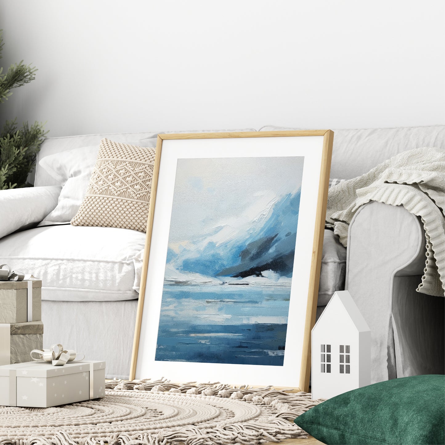 Ice Mountains Print | Winter Landscape Wall Art