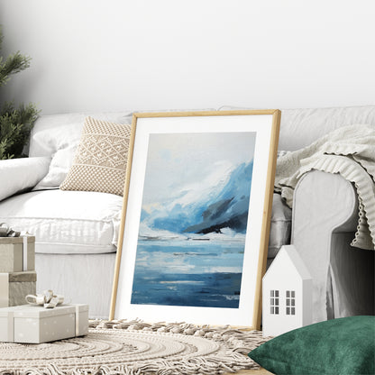Ice Mountains Print | Winter Landscape Wall Art